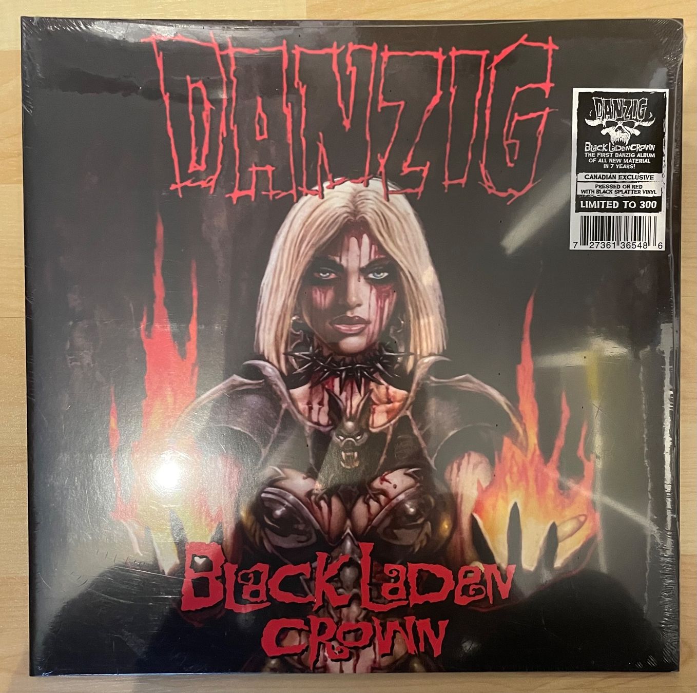 Danzig Black Laden Crown Red with Black Splatter Ltd 300 Lp (Gebraucht ...
