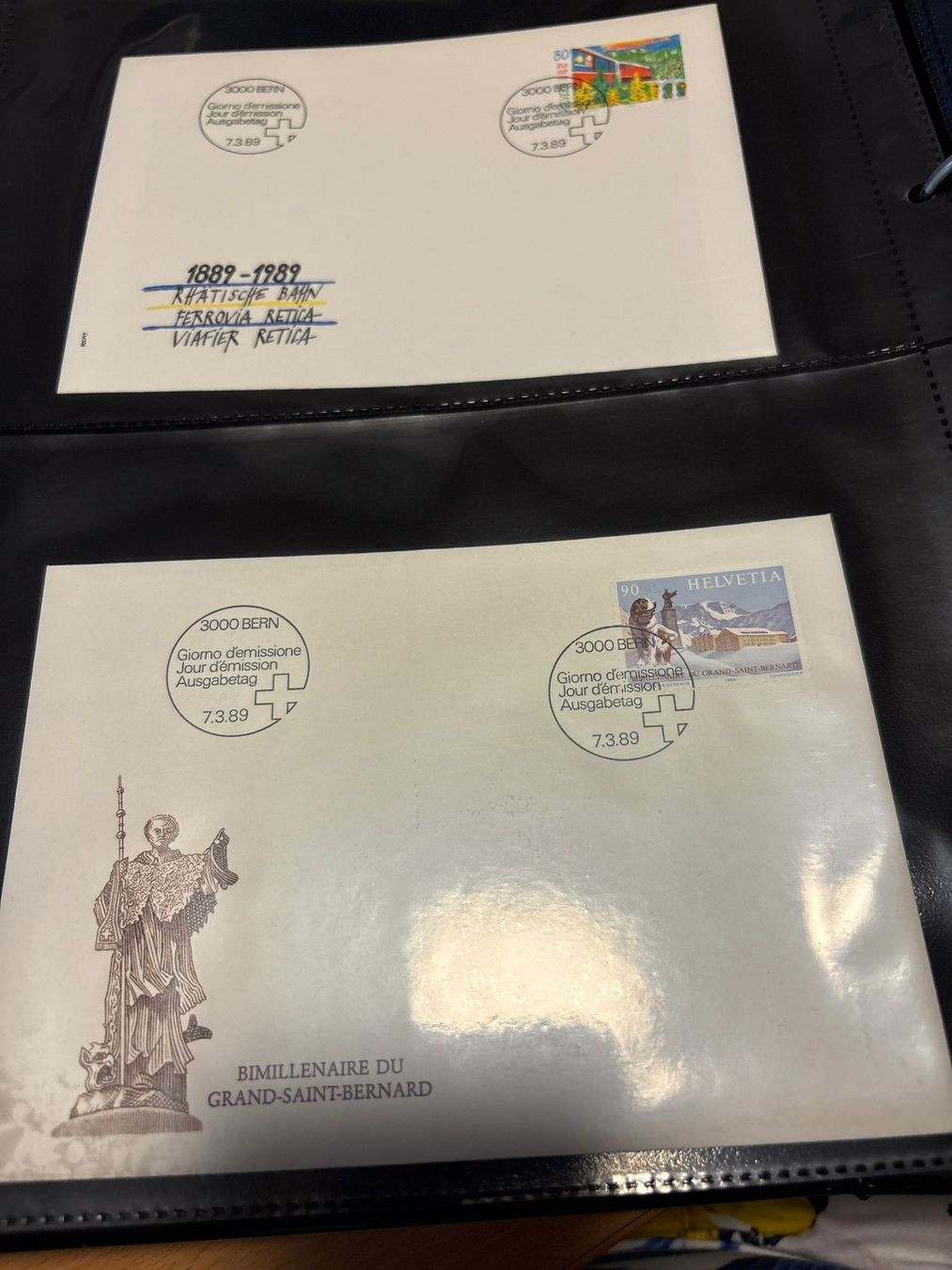 Tutti i francobolli: Suisse 1989 - Collection complète – Nuovo e nell'imballaggio originale da Palézieux venduto da Minou-Marc-Nico_Mimi