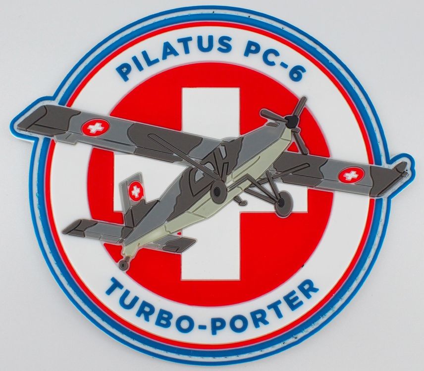 SWISS AIR FORCE PILATUS PC6 TURBO PORTER 3D mit Klett Kaufen auf Ricardo