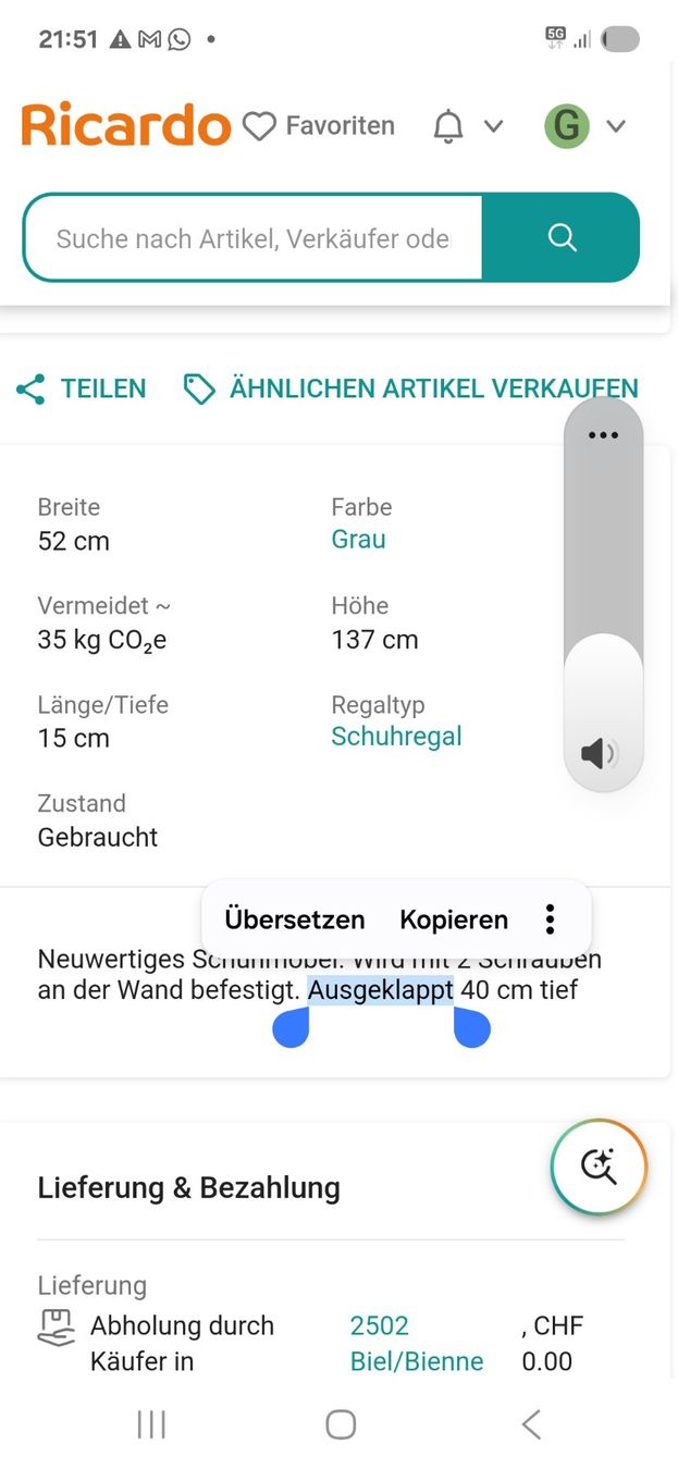Armadi: Neuwertiger Schuhschrank – Usato da Biel/Bienne venduto da gabiname 2