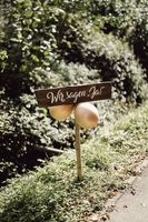 Schild Hochzeit Trauung Wir sagen Ja