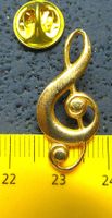 MUSIK NOTEN-SCHLÜSSEL SCHMUCK-PIN GOLDIG CUTOUT
