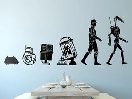 Star Wars Evolution of Droids Wandsticker 102x42cm NEU
