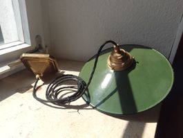 Vintage Industrielampe Deckenlampe Emaille Plafonnier Vert