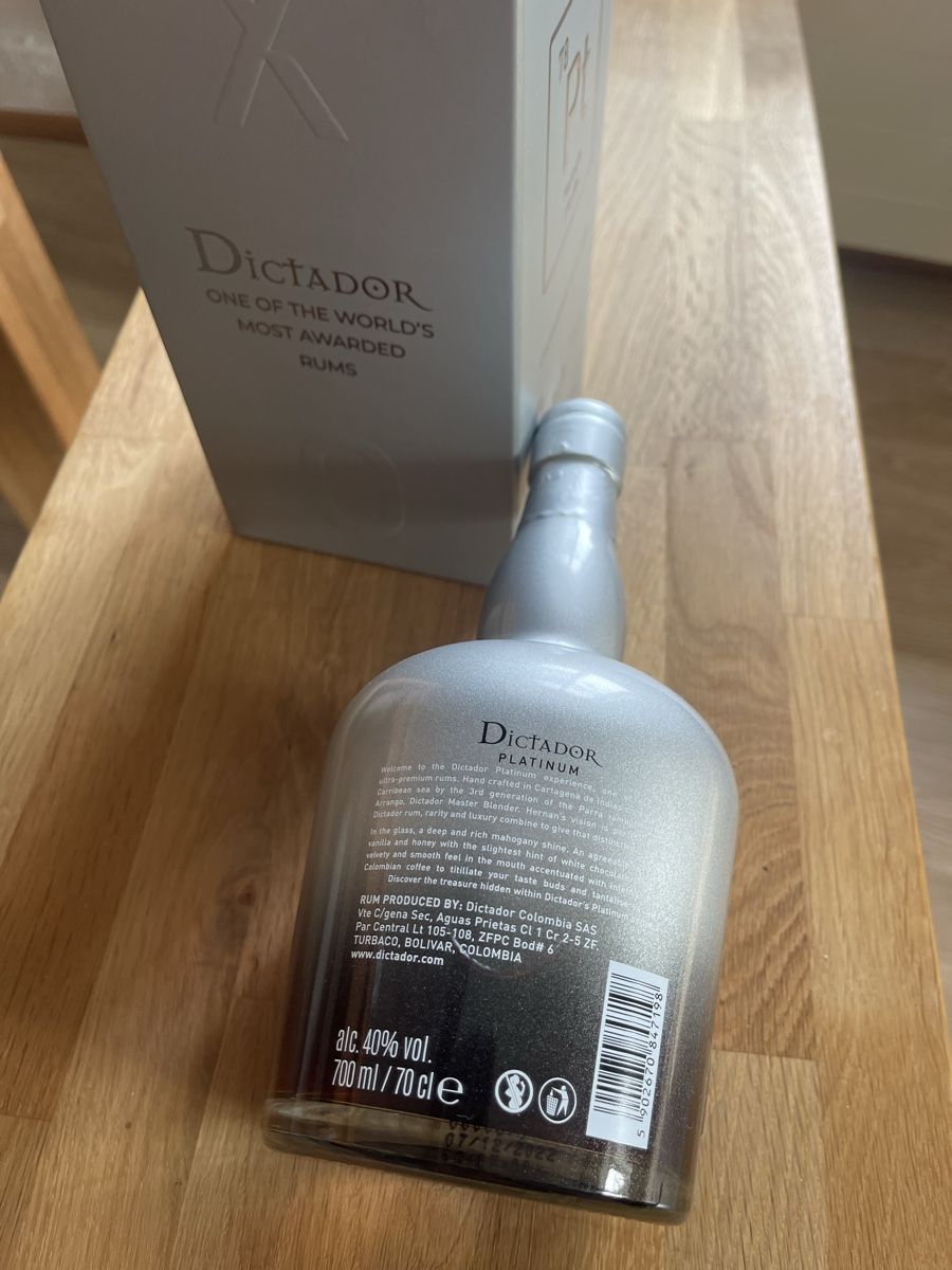 Spirituosen: Dictador Rum Platinum 700ml – Neu und originalverpackt aus aarburg von maximus1950 1