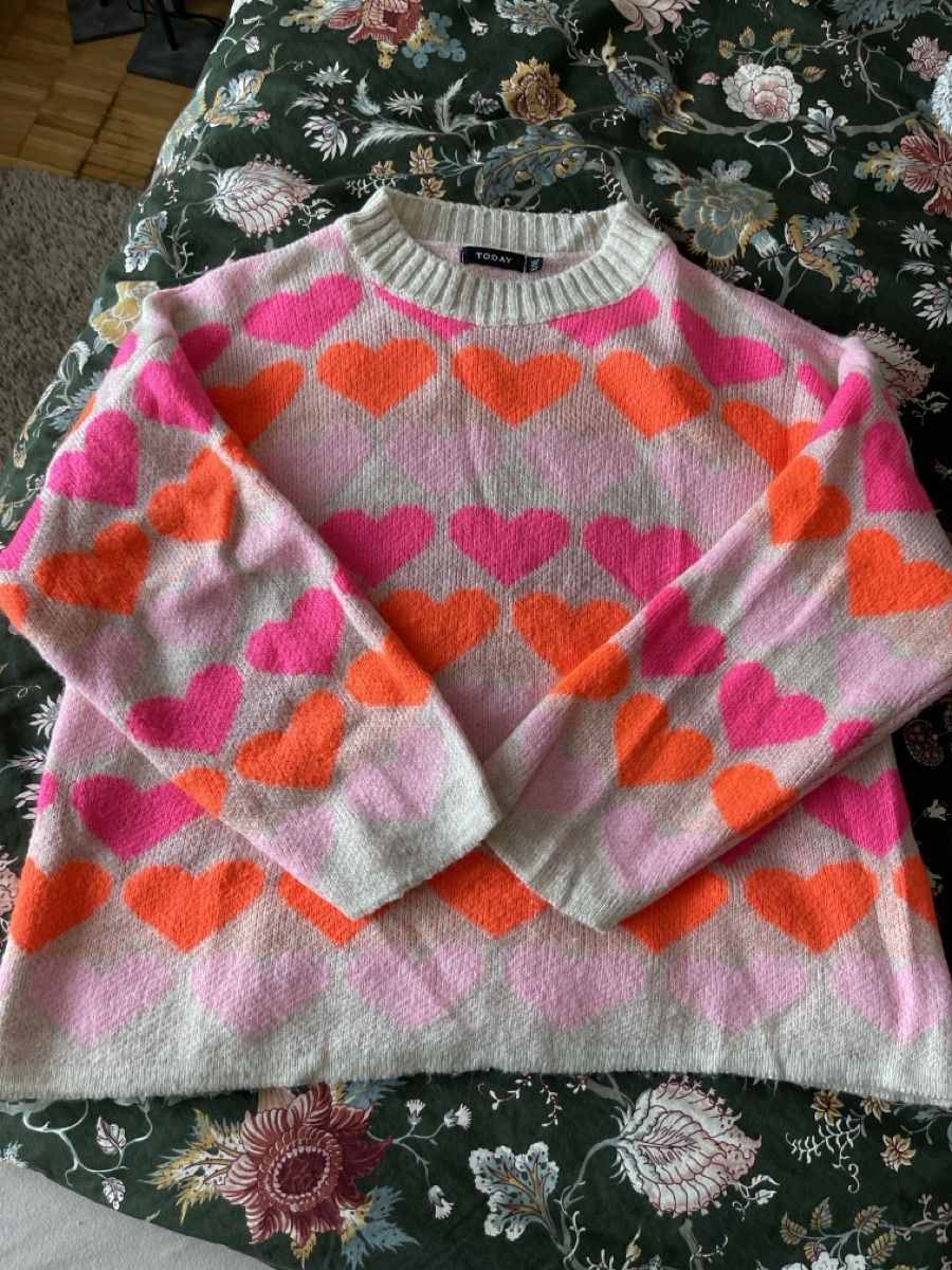 Maglioni & Felpe: Wollpullover mit Herzen, Gr. L/XL – Usato da Niederwangen BE venduto da Diva_74