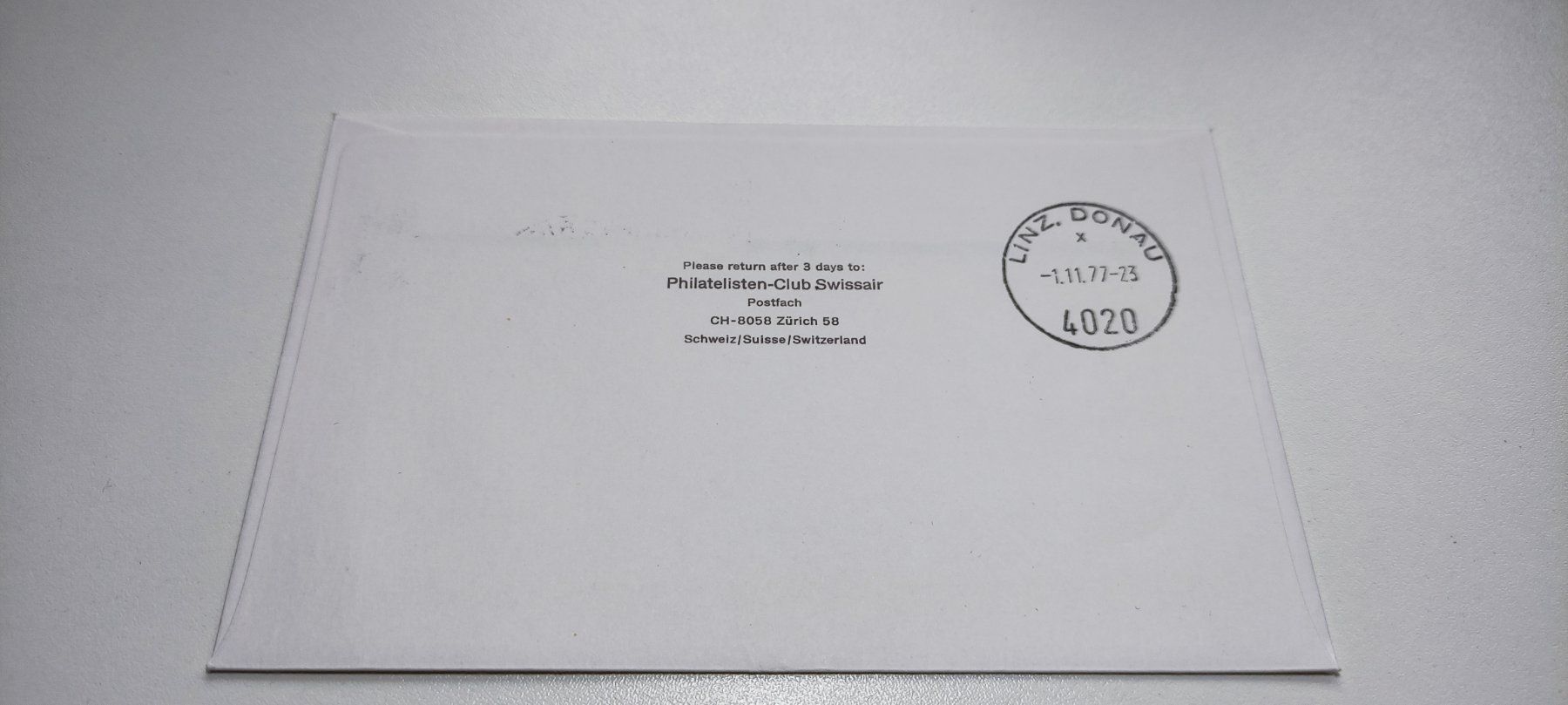 Alle Briefmarken: Ersttagbrief Swissair 1977 – Gebraucht aus Baar von Maxlee75 1