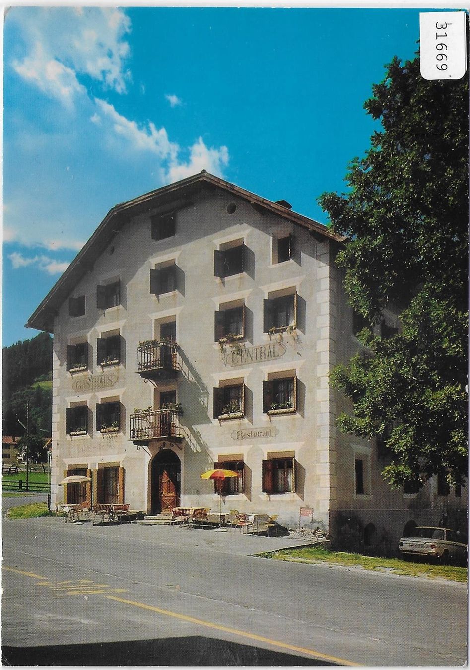 Cartoline postali: Valchava - Hotel Restaurant Central – Usato da Ettingen venduto da Kartenplanet