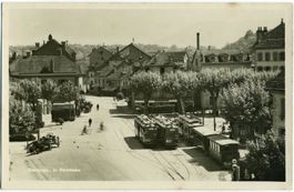 RARE. Place du Rondeau. Carouge. Tramways. CGTE