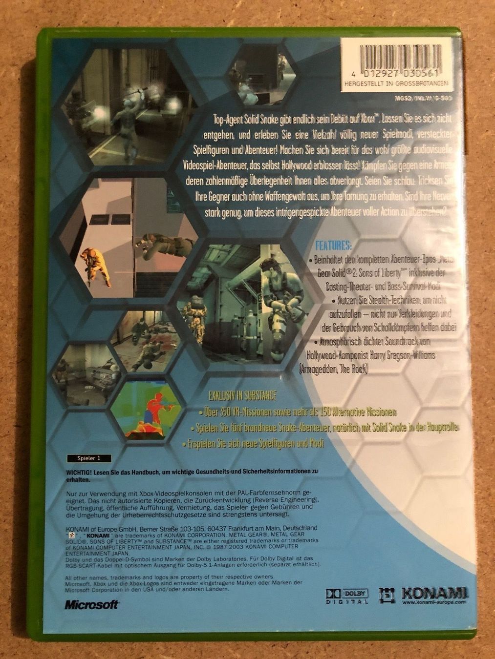 Giochi: Metal Gear Solid 2 Substance für Xbox – Usato da Kestenholz venduto da Mad18 1