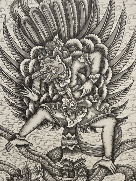 Garuda Bild auf Leinwand gerahmt, Bali Style, Mythologie (Gebraucht) in ...