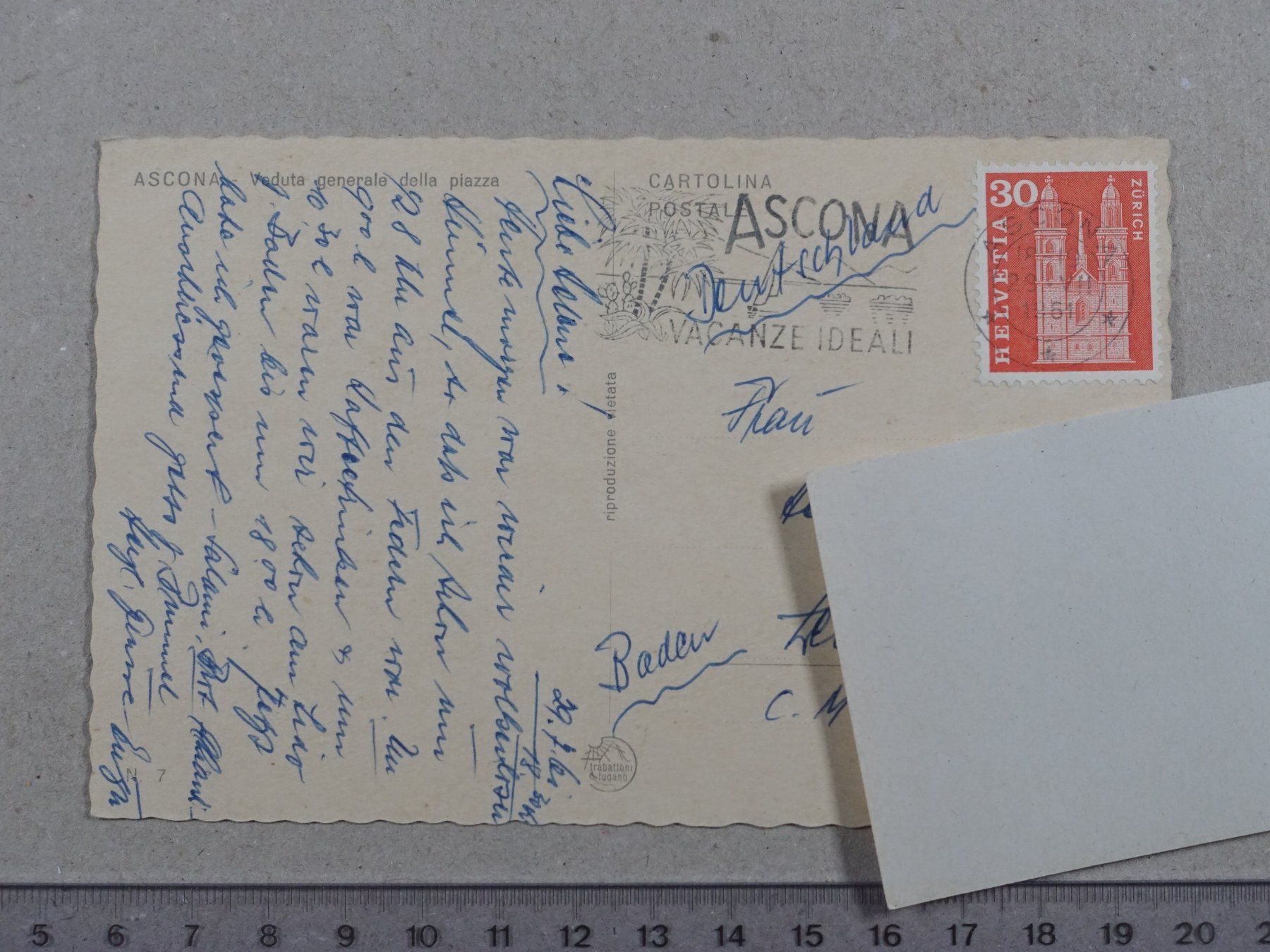 Cartoline postali: Ascona, 1961, Schiff – Usato da Lenzburg venduto da fh1 1