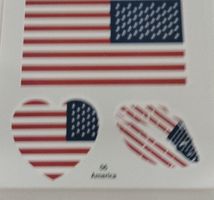 WM 2026 Tattoo Aufkleber USA Flagge Herz Mund neu