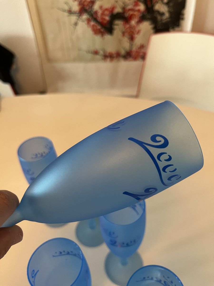 Bicchieri: NEU! 6 blaue Sektgläser "Love 2000" – Nuovo e nell'imballaggio originale da Basel venduto da JJ.Elena 4