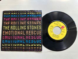 ROLLING STONES tolle original Emotional Rescue Single 1980