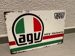 AGV Helmets Metall Schild für Sammler !NEU %