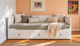 IKEA HEMNES Tagesbett mit 3 Schubladen inkl. MALFORS Matratz