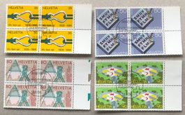 4 er Block Nr.765/766/767/768 mit VollStempel Bern