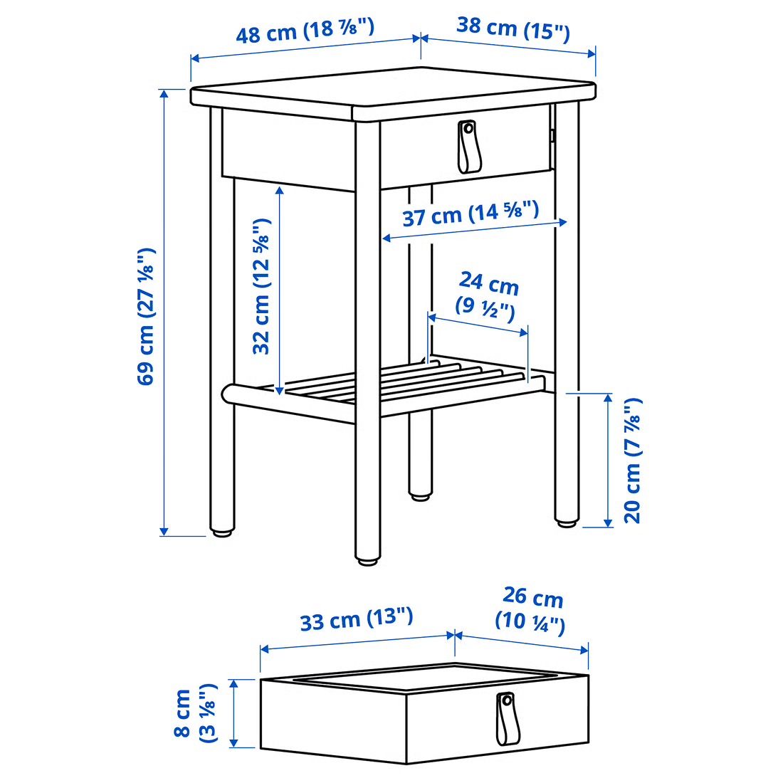 Tables de nuit: 2 IKEA Björksnäs Nachttische – Neuf (Voir description) à Zürich par jul_g6jp 2
