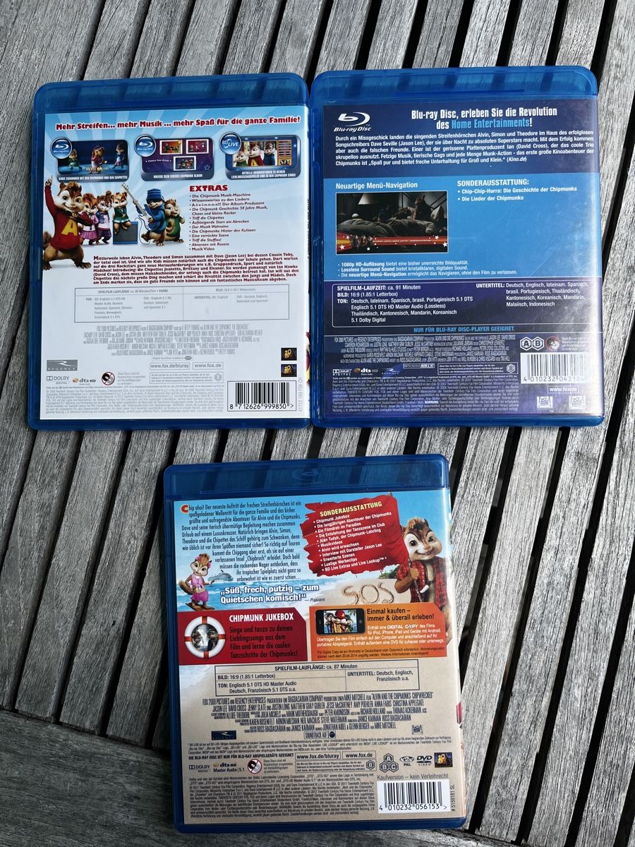 Tutti i DVDs: Alvin und die Chipmunks Set – Usato da Winterthur venduto da Sabbia99 1