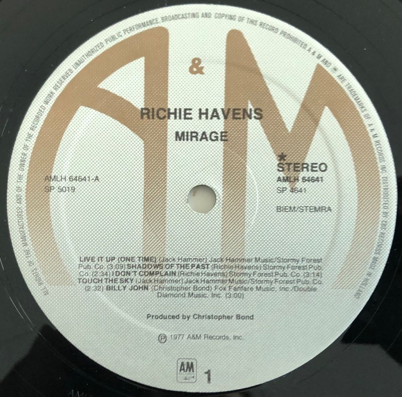 Schallplatten: RICHIE HAVENS - MIRAGE – Gebraucht aus Poliez-Pittet von Newtown-Records 3