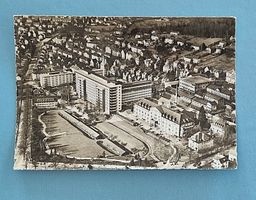 Winterthur - Stadtpartie mit Spital - Flugaufnahme 1960