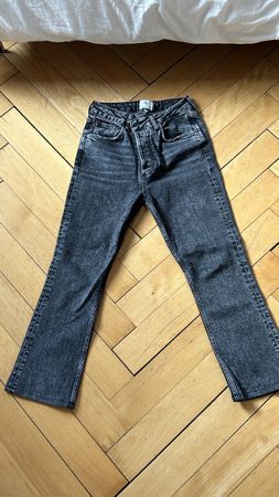 ANINE BING Jeans Gr. 27 Black Used Look Petite (gekürzt)