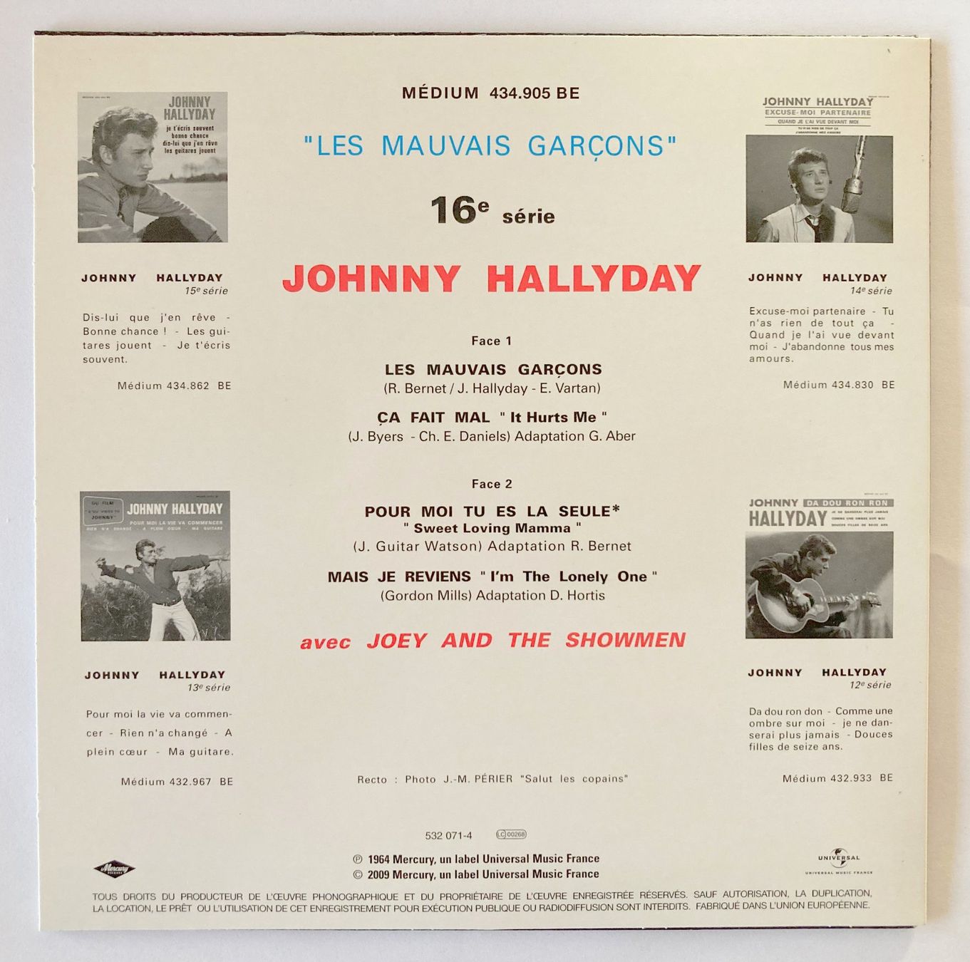 Dischi in vinile: JOHNNY HALLYDAY - LES MAUVAIS GARCONS – Usato da Bottens venduto da hotter-than-hell 1