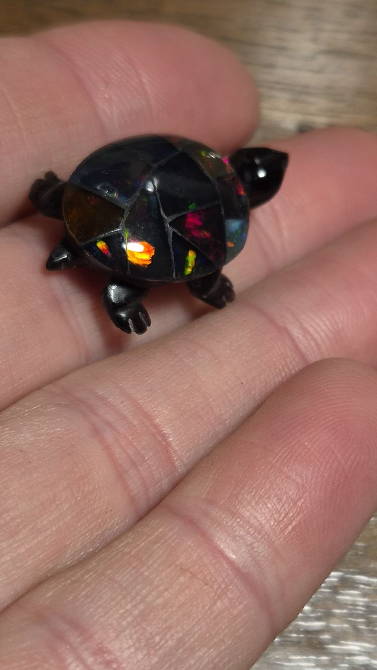 Figuren: Schildkröte  mit Opal Einlagen  – Gebraucht aus Kölliken von MissesBossTop1 4
