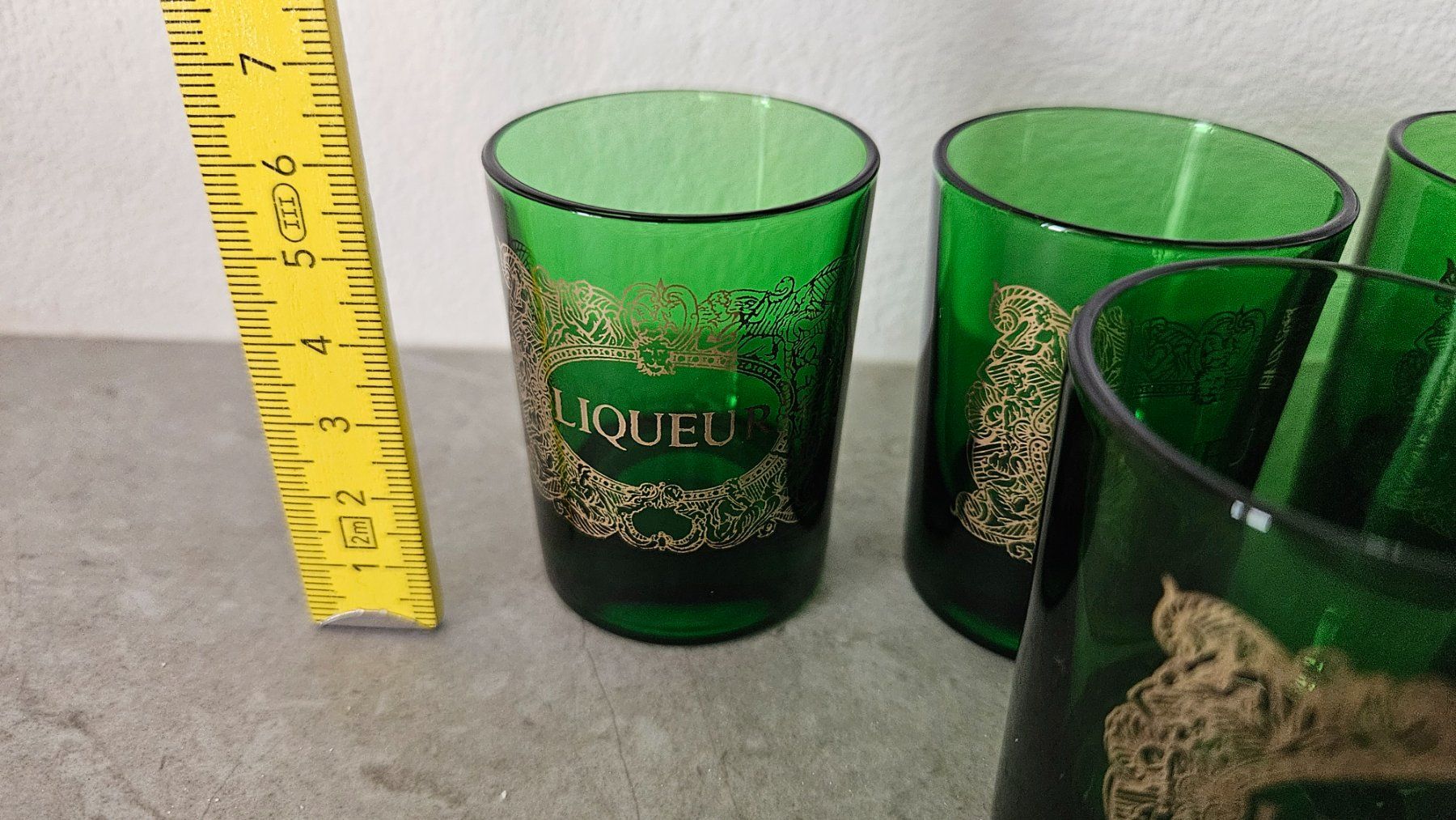 Bicchieri: 6 bicchieri verdi Liqueur – Usato da Melano venduto da H-Sara 1