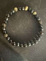 Armband-3-fach Schutz- Onyx-Obsidian-Turmalin- Echtstein