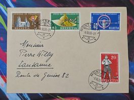 CL28 Enveloppe + Timbre Suisse 1955