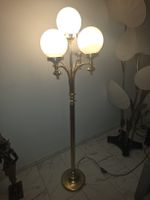 Stehlampe Messing mit fünf Glaskugeln guter Zustand