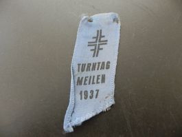 Altes Stoff Abzeichen Turntag Meilen 1937