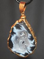 Halskette Y-807 – Schwarzer Druzy Achat
