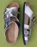 AFS Pantoletten in rosa/silber Gr.38 mit Fussbett
