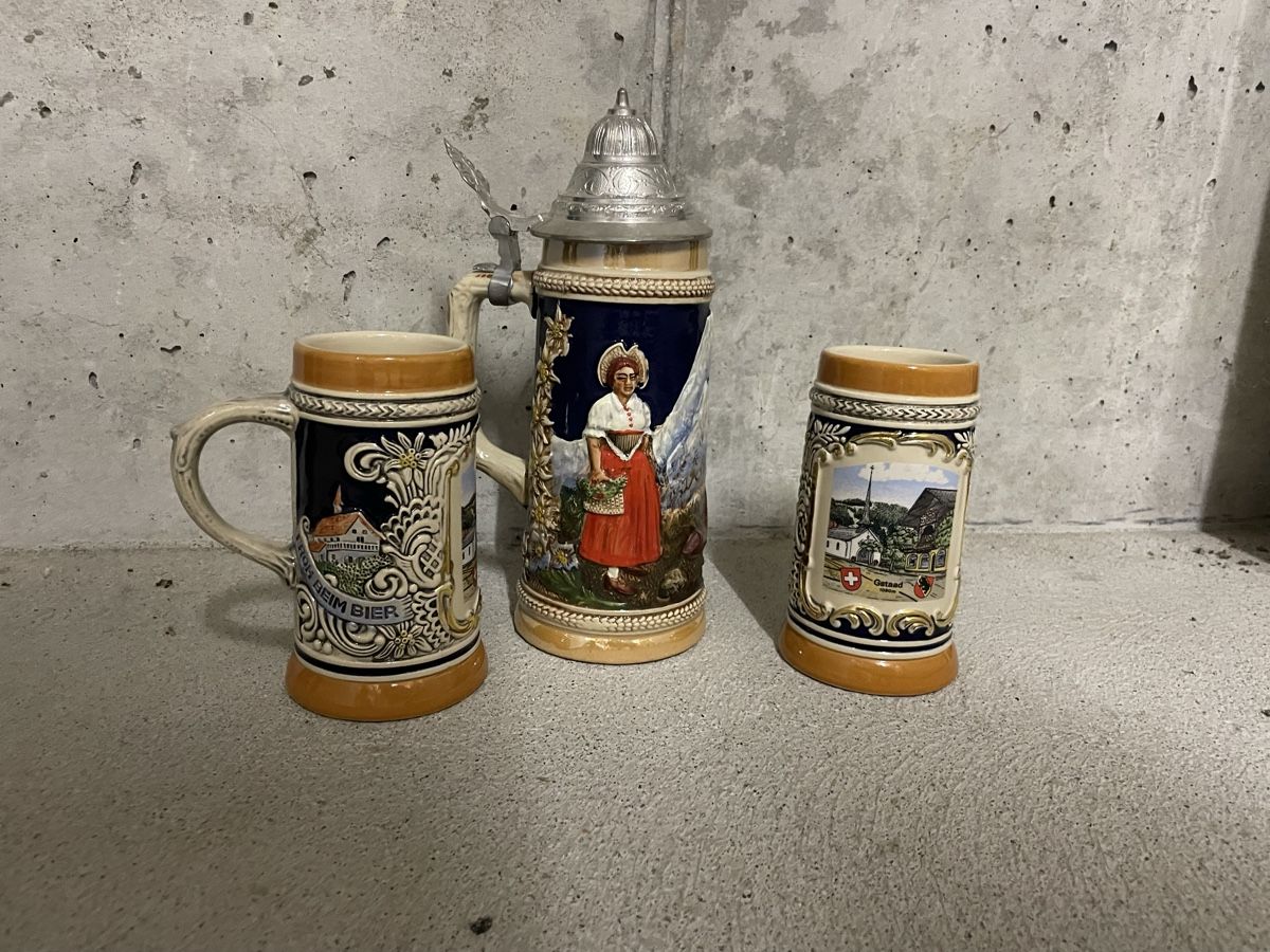 Caraffe: Vintage Bierkrüge, 3 Stk., Gerz – Nuovo (secondo la descrizione) da Kirchdorf AG venduto da only4us