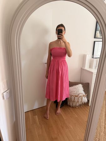 H&M Kleid pink Grösse XS smocked Top neuwertig