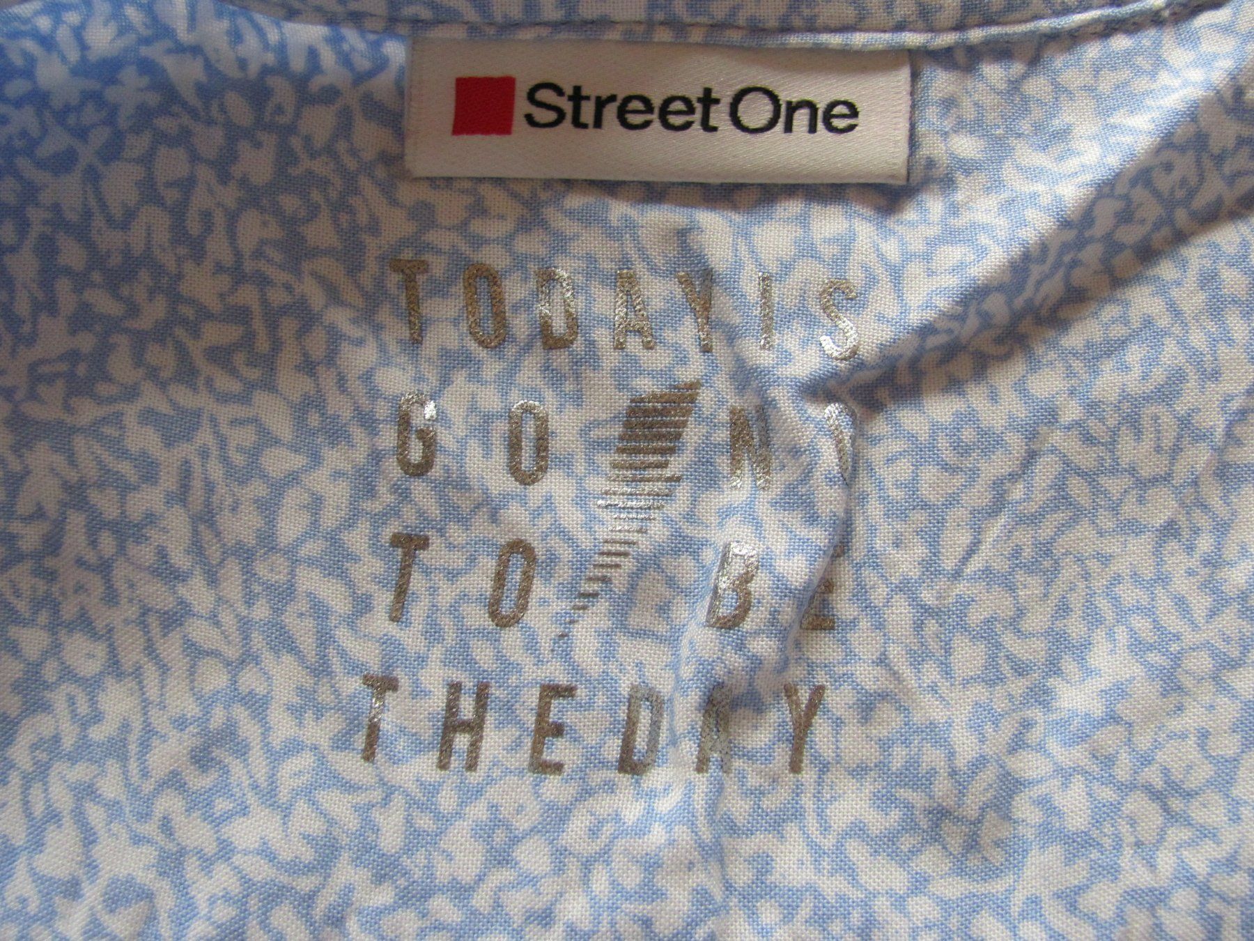 Camicette: Street One Bluse hellblau mit  Muster Gr.38 – Usato da Gümligen venduto da Fantapanda 7