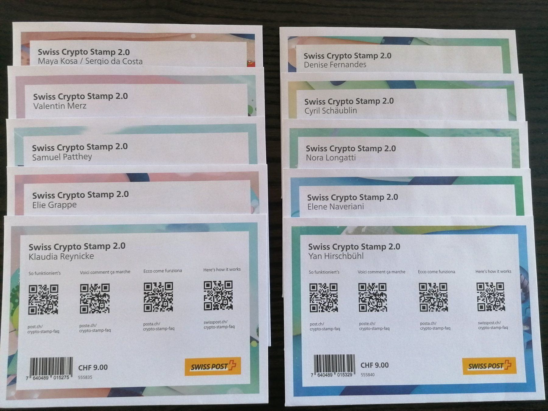 Tutti i francobolli: Swiss Crypto Stamps 2.0 / Briefmarken mit NFT – Nuovo e nell'imballaggio originale da Zürich venduto da Allerlei_Shop 2