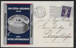 1917 Firmen-Karte o Bern Bild-Reklame Zudruck top ab 1.-