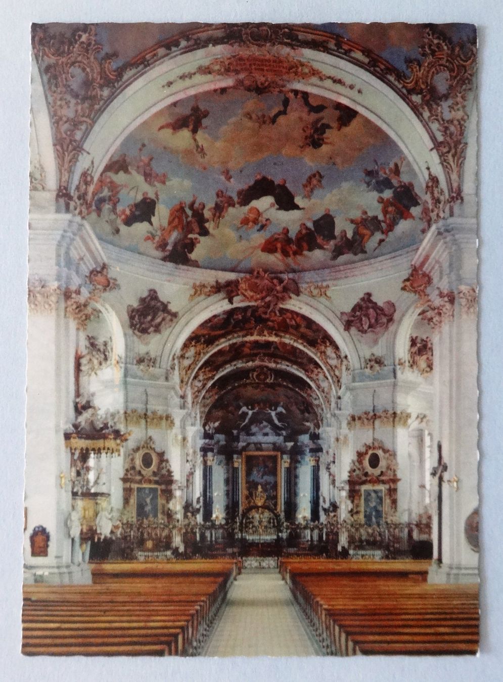 Ansichtskarten: St. Gallen, Barock-Kathedrale – Gebraucht aus Fétigny von Billy2miny