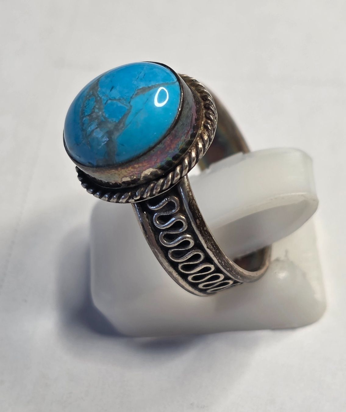 Anelli: Türkis Silber Fingerring – Nuovo (secondo la descrizione) da Zürich venduto da adriben 3