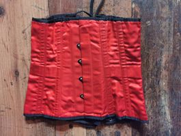 Korsett rot/schwarz Grösse 34