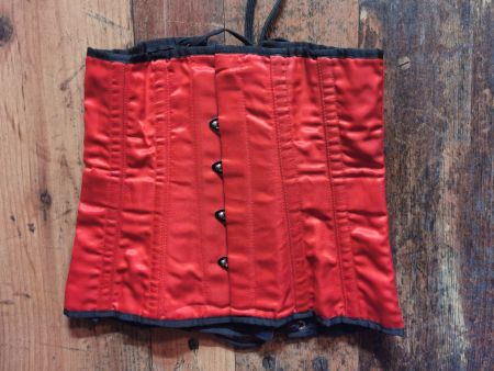 Korsett rot/schwarz Grösse 34