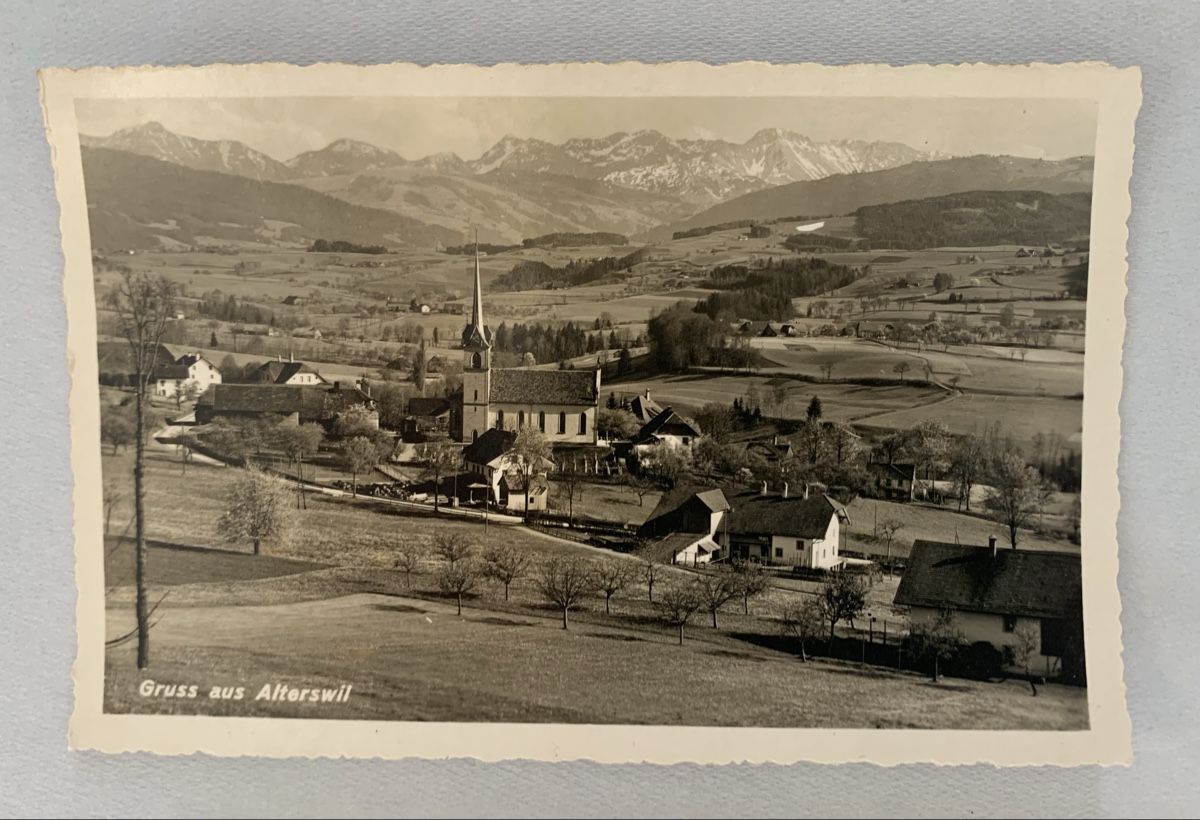 Cartoline postali: Ansichtskarten Schweiz - Alterswil, FR – Usato da Düdingen venduto da polytropon_5 1