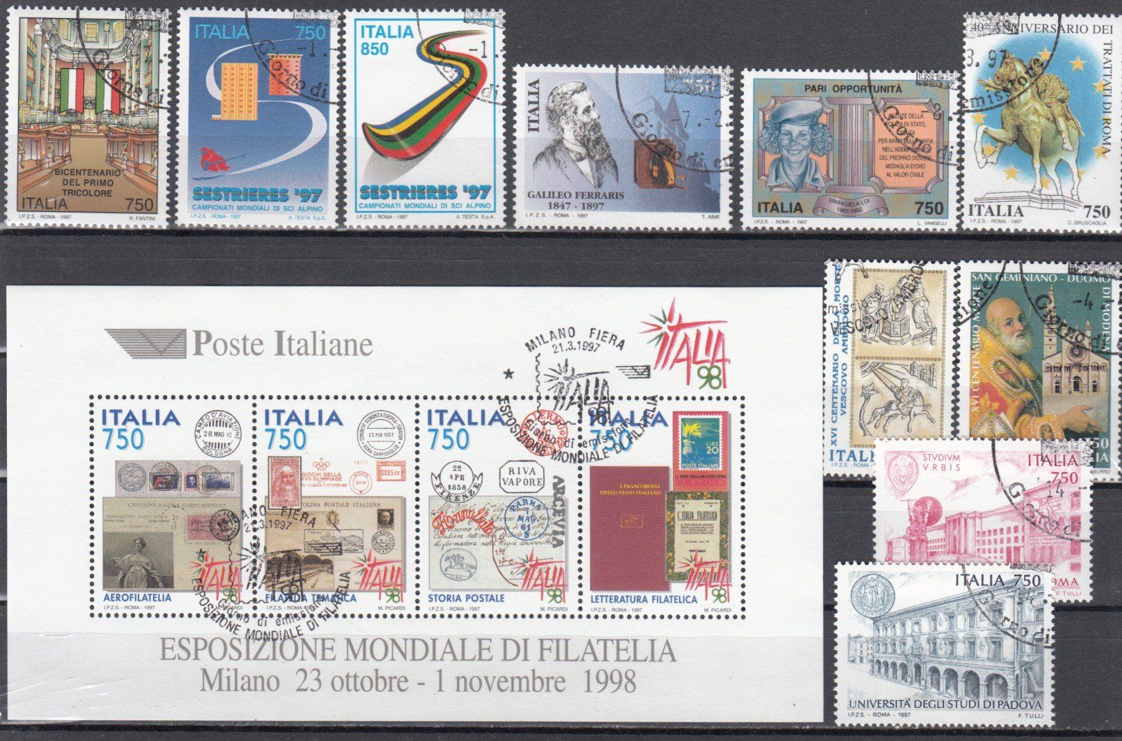 Alle Briefmarken: Italien 1997 mit ET – Gebraucht aus Bürglen TG von StampGraf 1