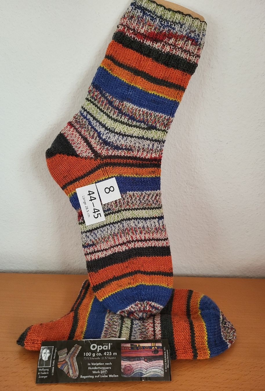 Calze: Socken 44-45 handgestrickt Nr 8 – Nuovo e nell'imballaggio originale da Winterthur venduto da Baer49