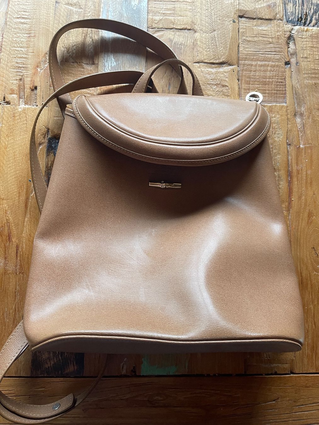 Longchamp Zaini: Sac à dos Longchamp cuir camel – Usato da Ravoire venduto da Laplume1920