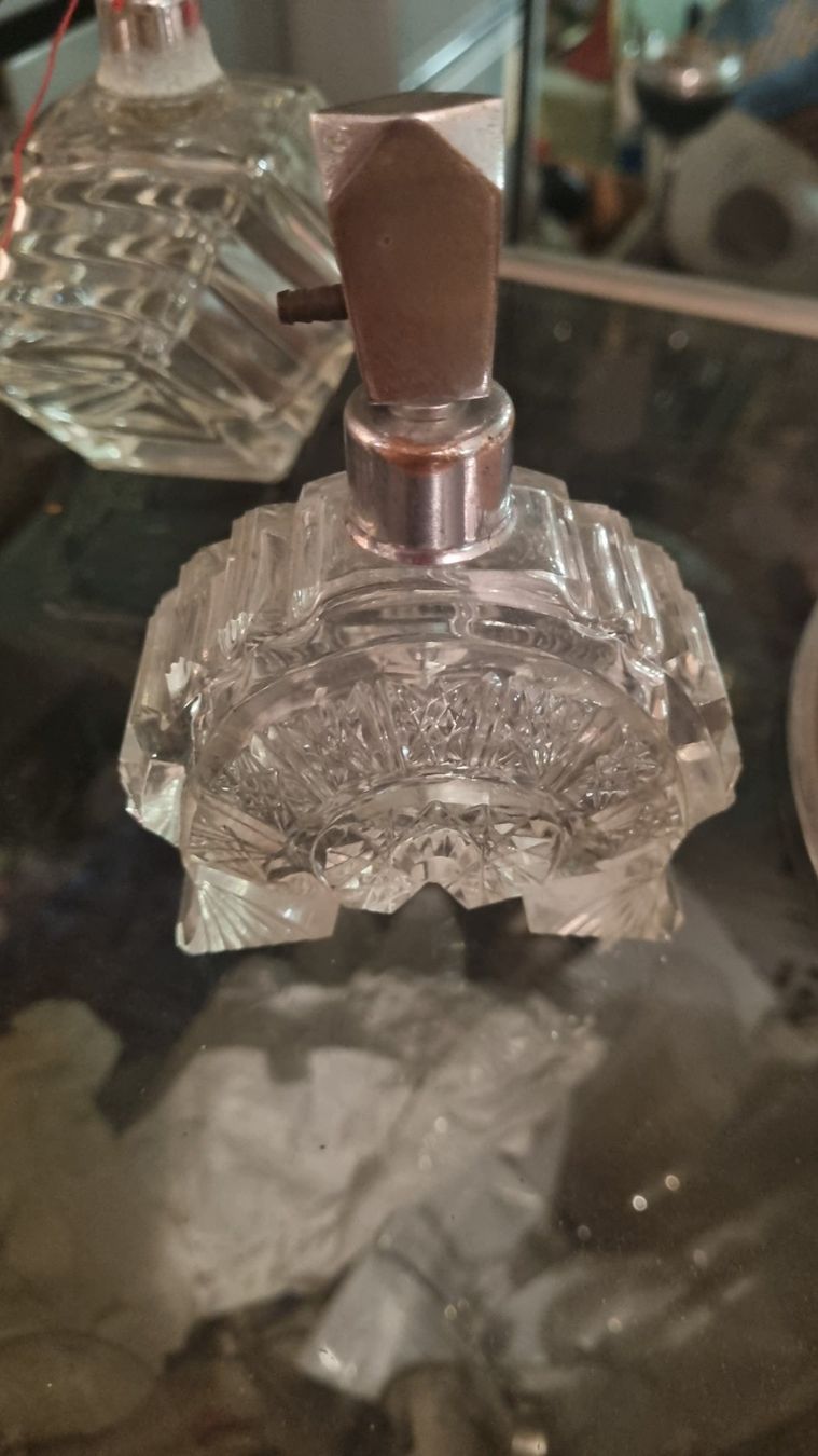 Flaconi: 4x Glas Parfum Flasche Flacon Art Deco – Usato da Basel venduto da Jcva 7